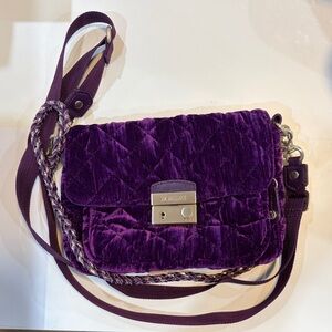 MZ Wallace velvet amethyst small Crosby lock crossbody